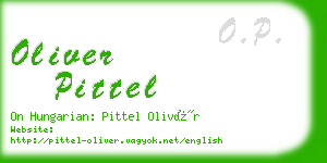 oliver pittel business card